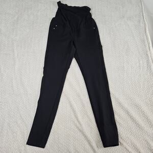 A Pea In The Pod Over The Belly Black Maternity Pants Womens Sz XS Slim Leg